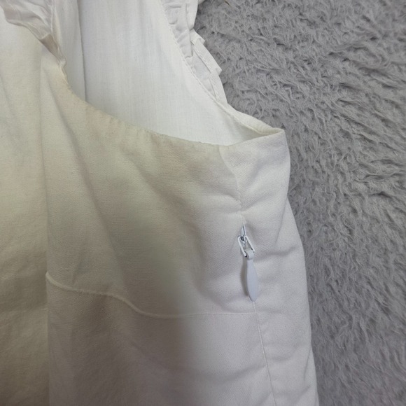 J Crew Dress Womens 6 White Cottagecore Ruffle Tiered Lace Cottagecore Prairie - Picture 12 of 16